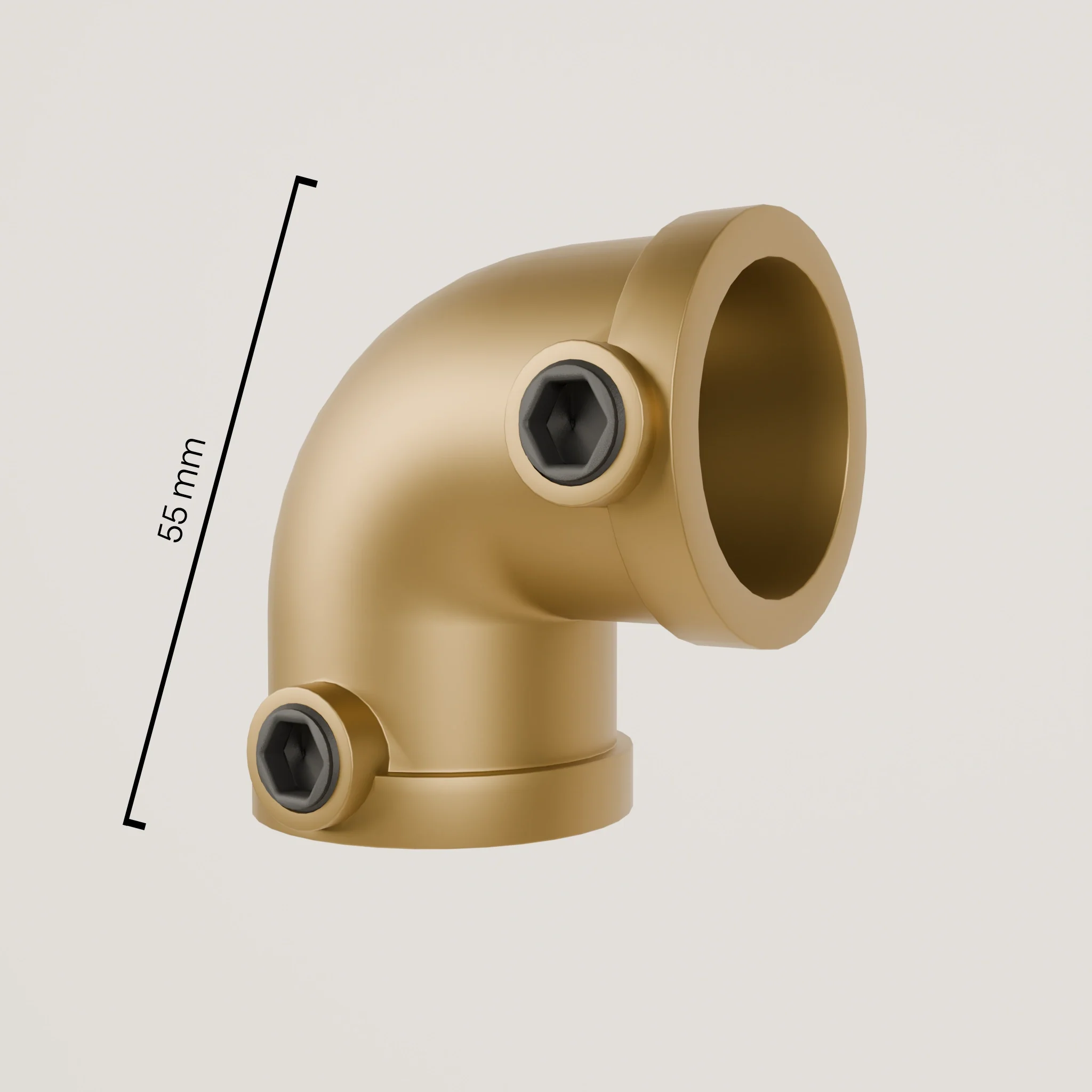 Fitting 90° Klem – Goud - Image 2