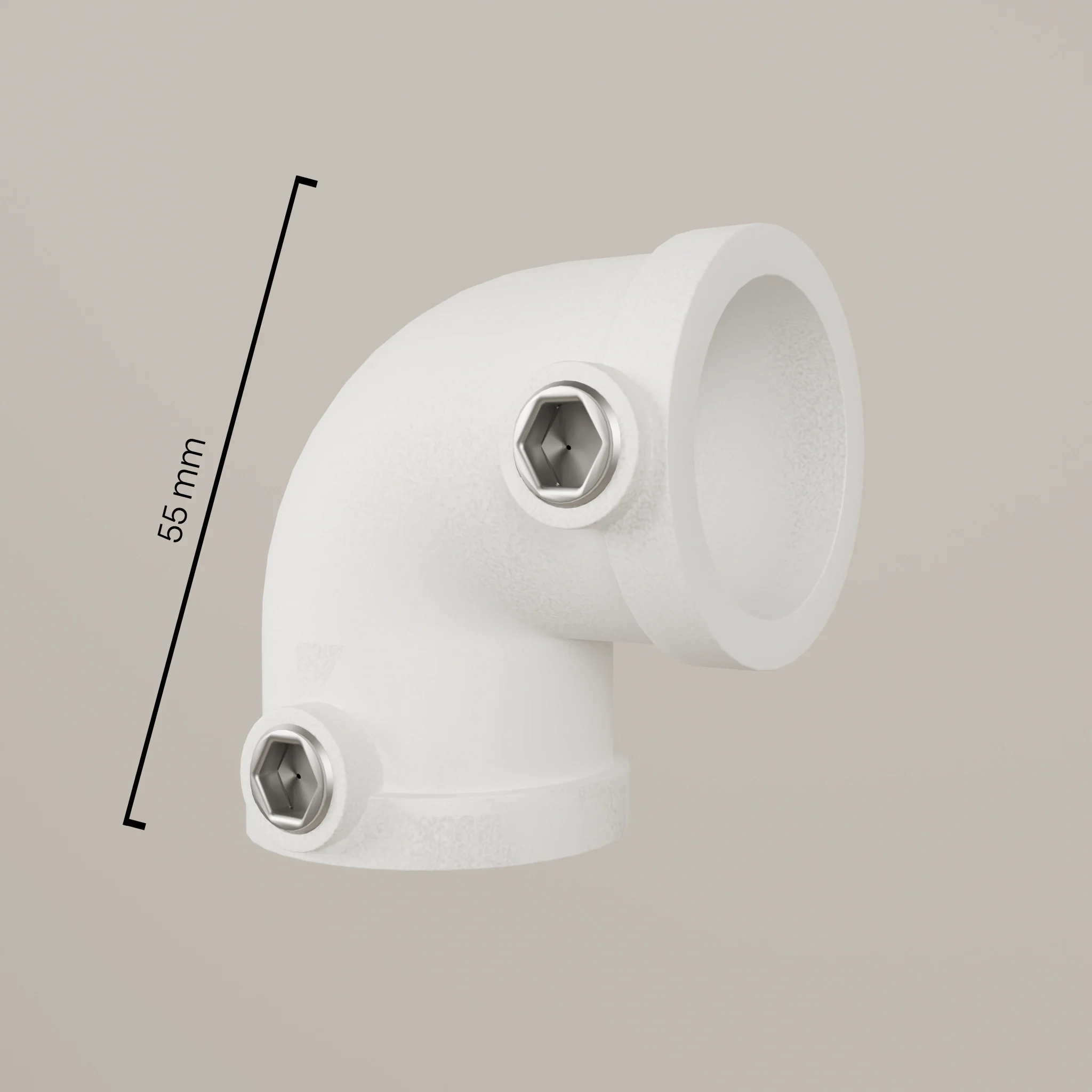 Fitting 90° Klem – Wit - Image 2