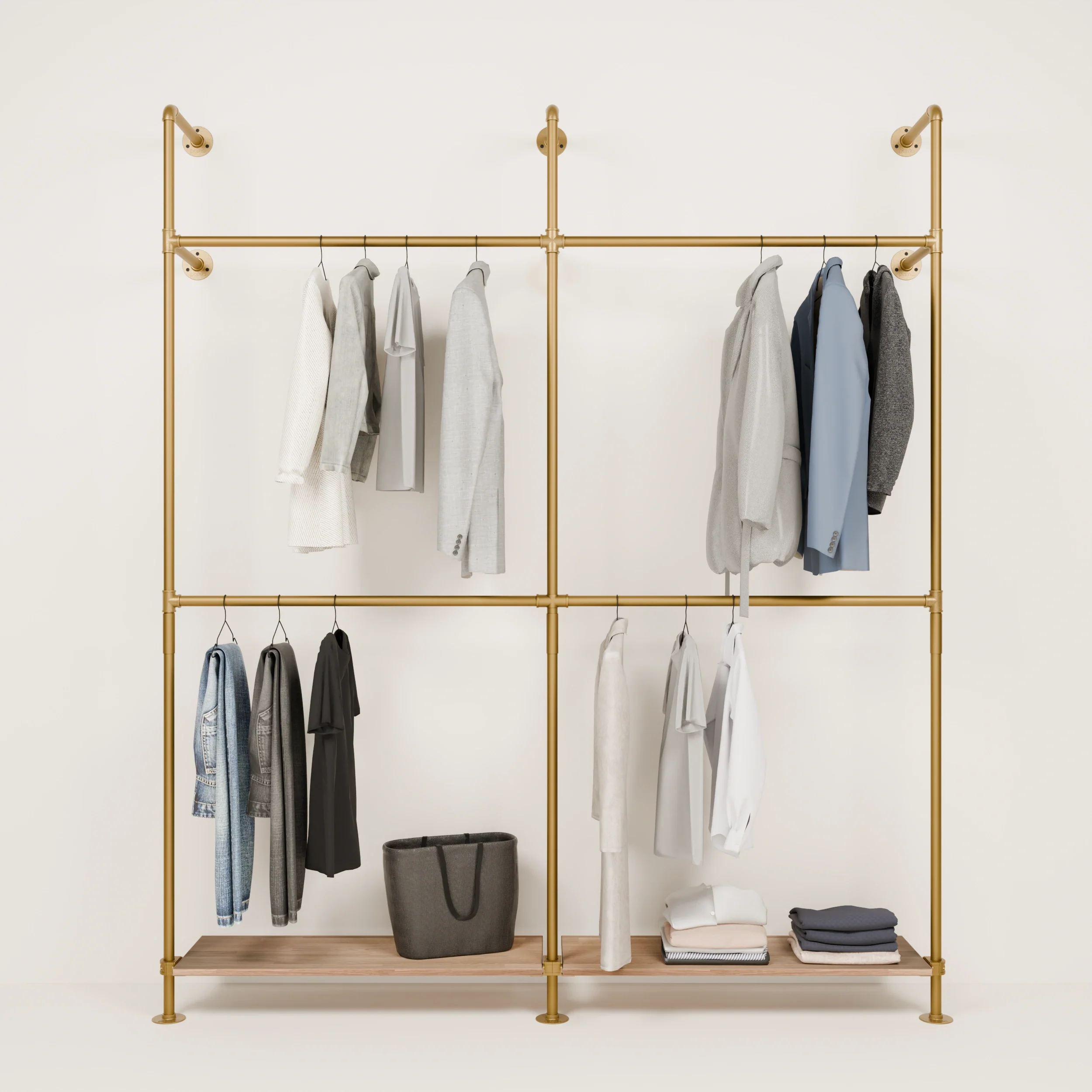 KIM DOUBLE 2 OAK – 2 planken onder goud