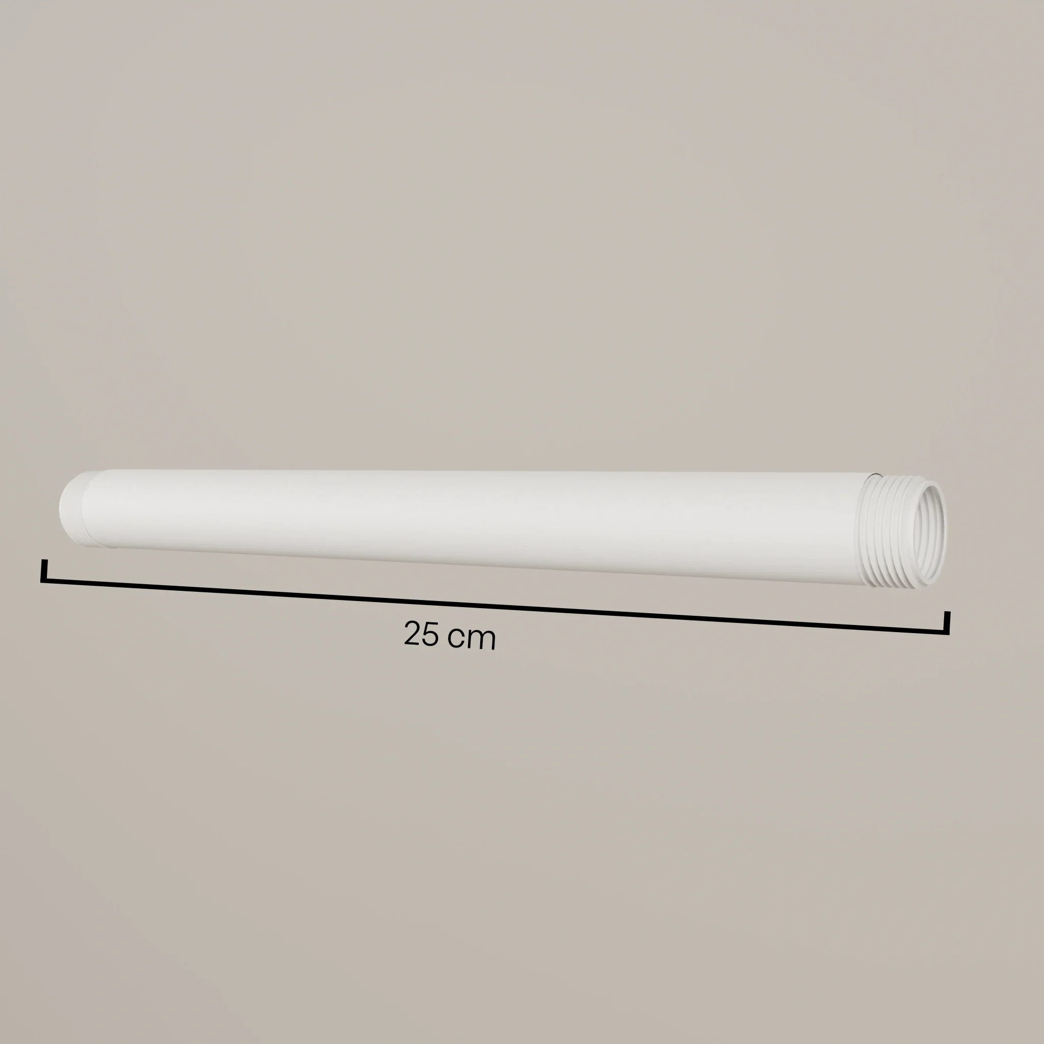 3/4" waterleiding met schroefdraad – wit | Diverse lengtes | Poedercoating | Malle gietijzer - Image 6